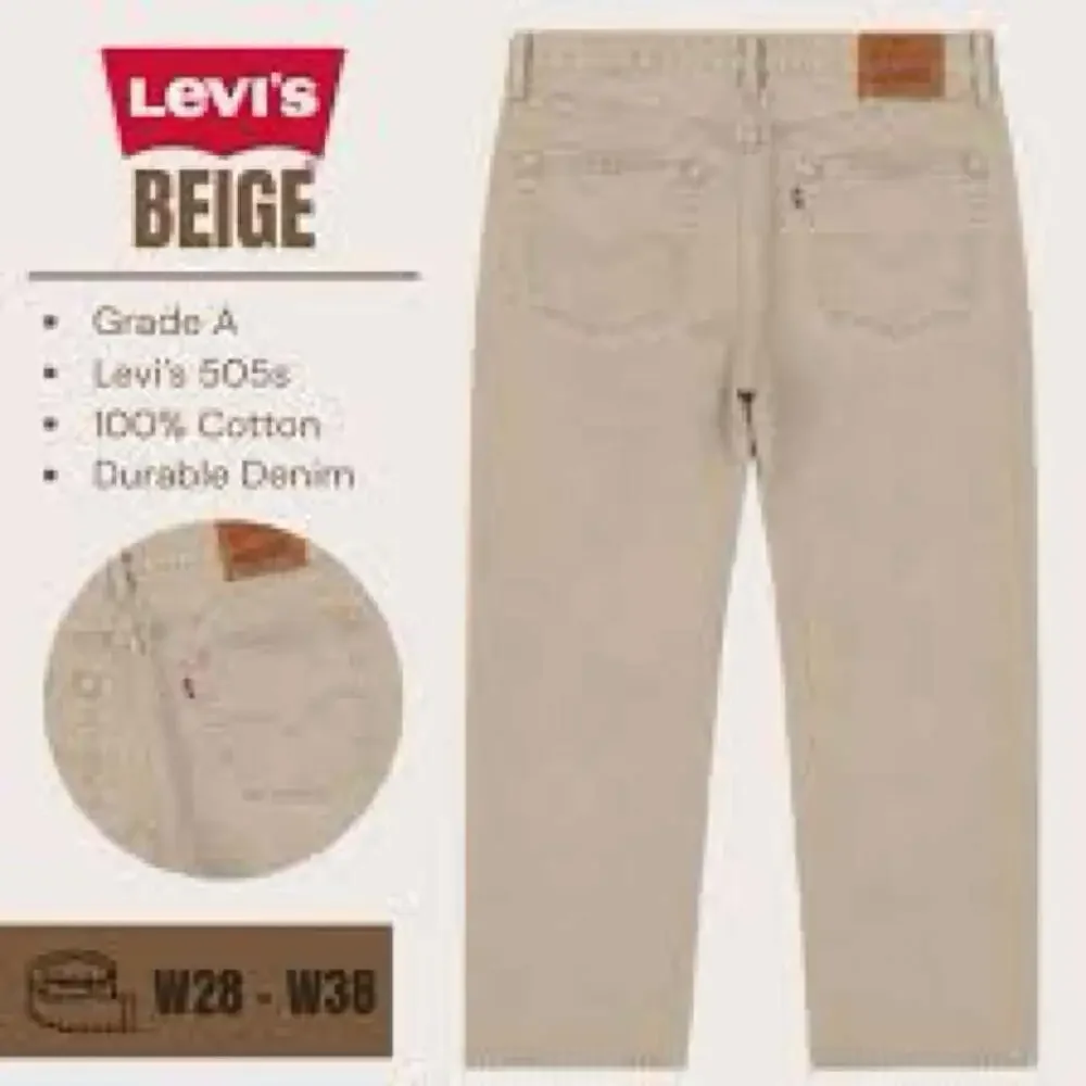 Vintage Levi's 550 Relaxed Fit Jeans Khaki Tan 38x30